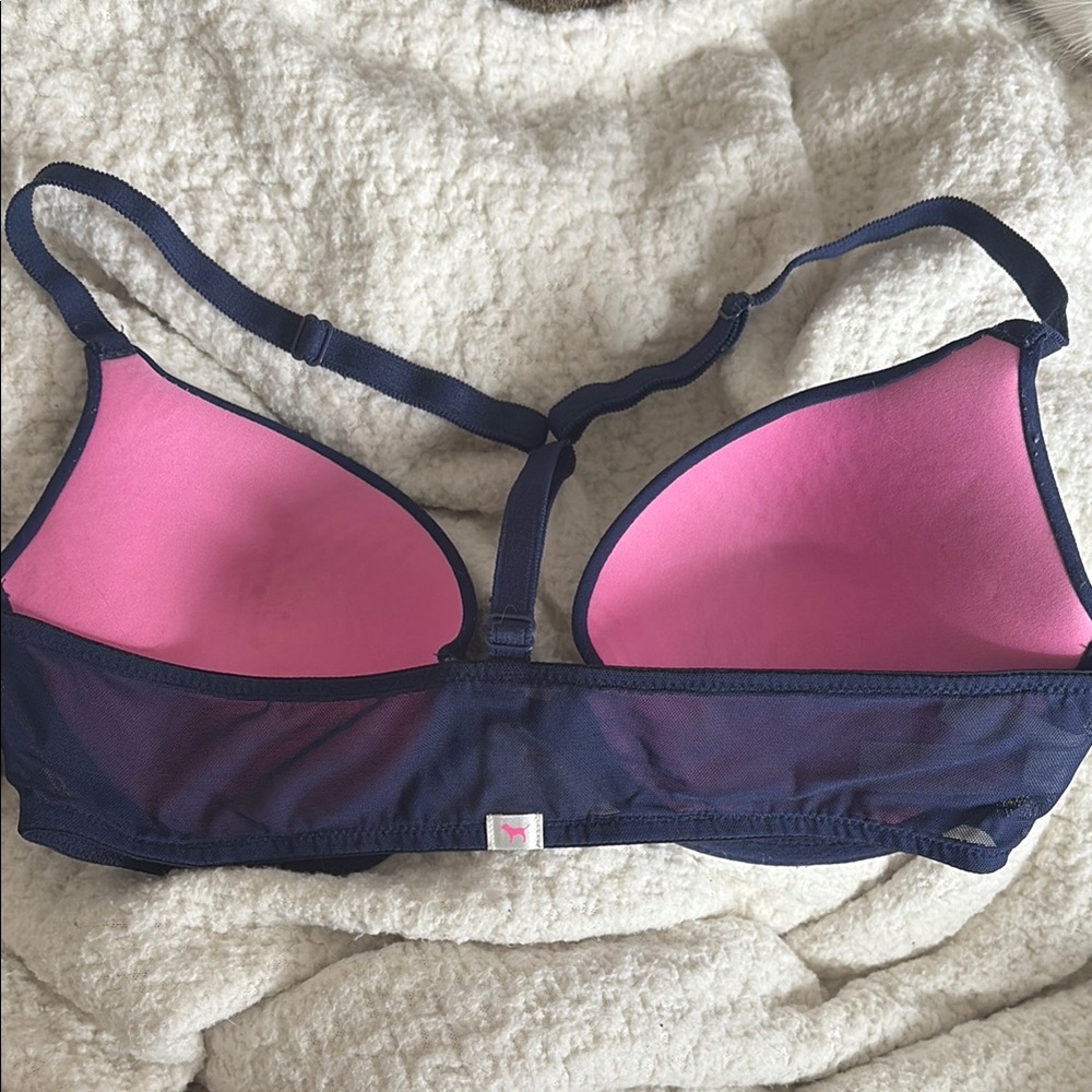 Navy Blue Women's Bra - Picture 2 of 3